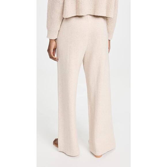 Eberjey Women's Recycled Sweater Pants in Oat Size Medium - Picture 2 of 7